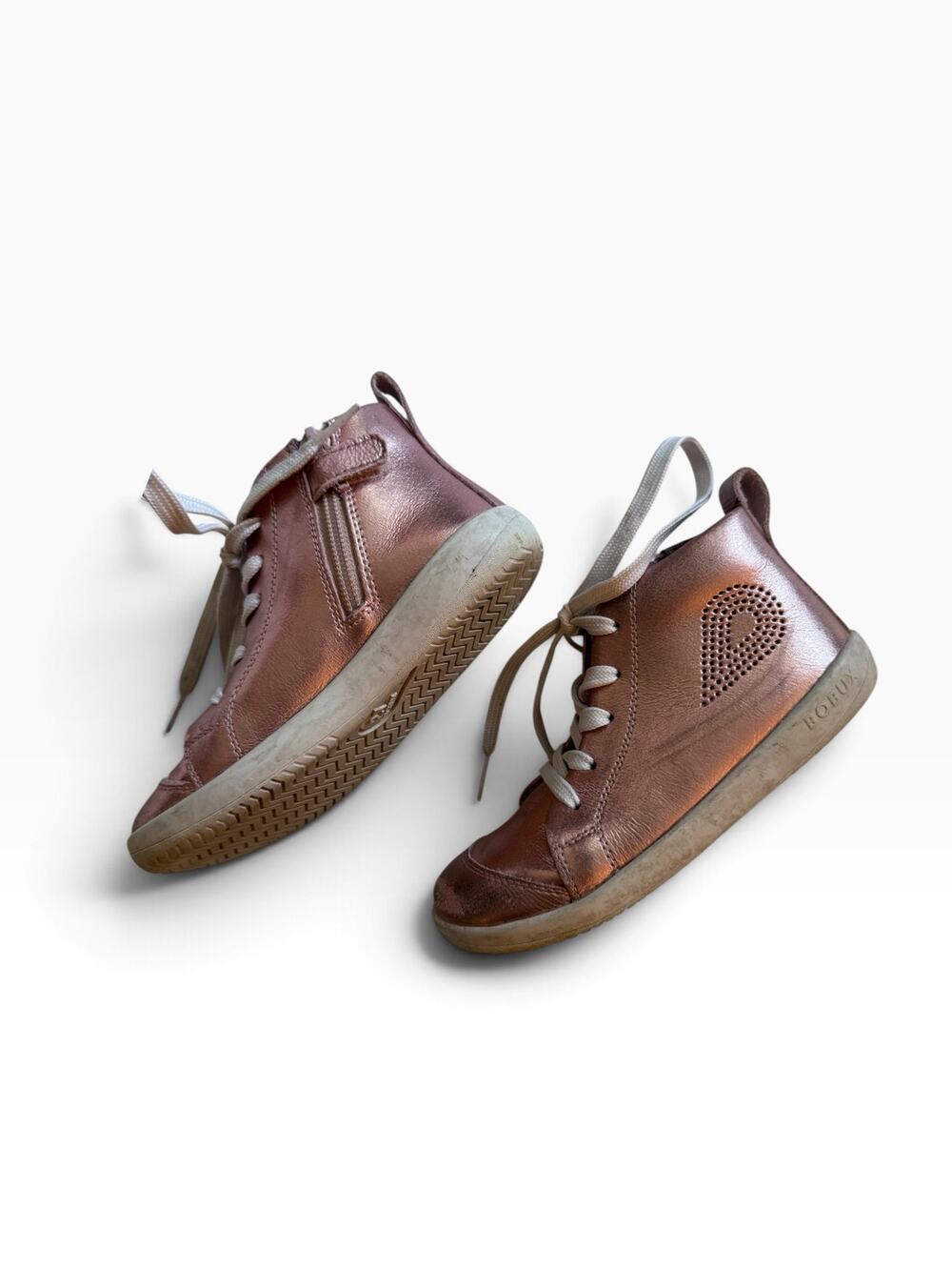Bobux Alley-Oop Rose Gold Metallic Sneakers